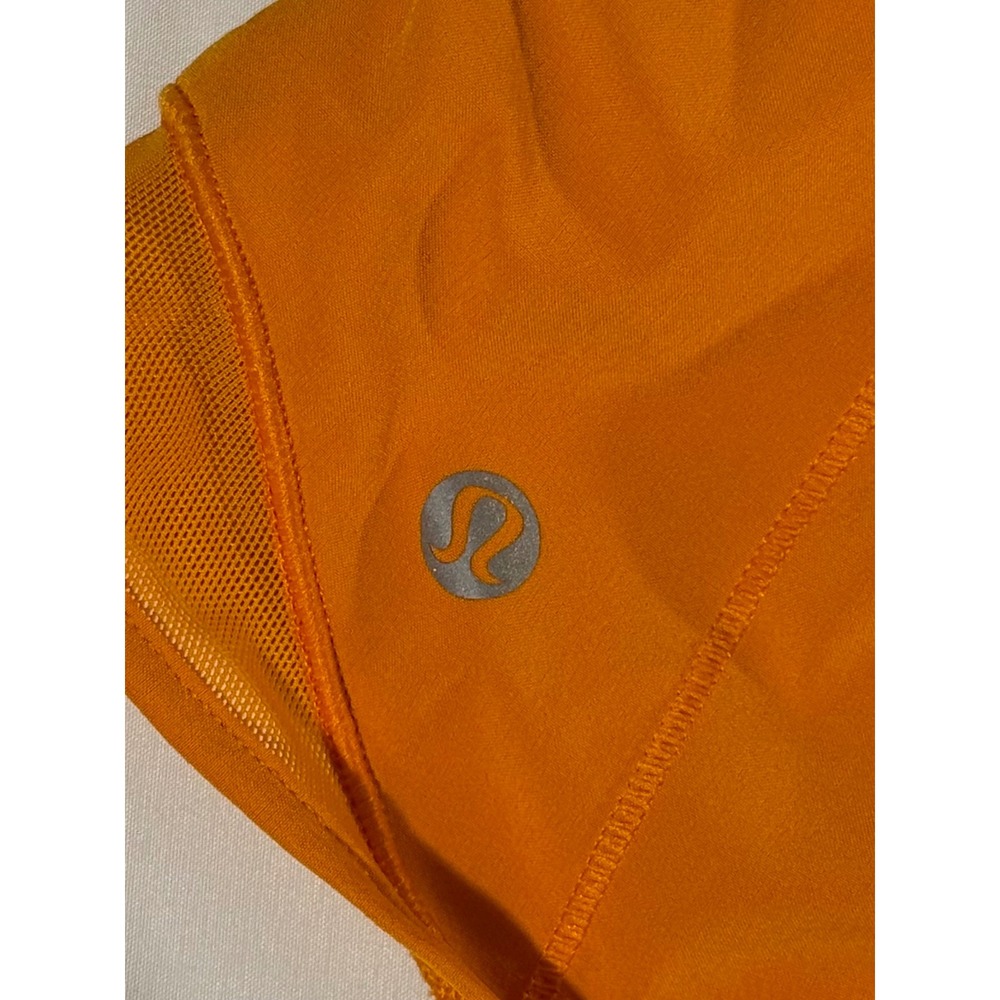 Lululemon Hotty Hot High Rise Lined Shorts Orange Women Size 4 Running Athletic - Picture 2 of 5